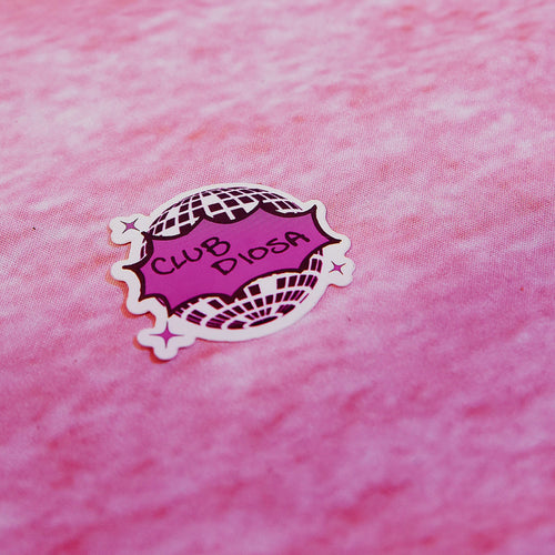 "CLUB DIOSA" Logo Disco Ball Sticker